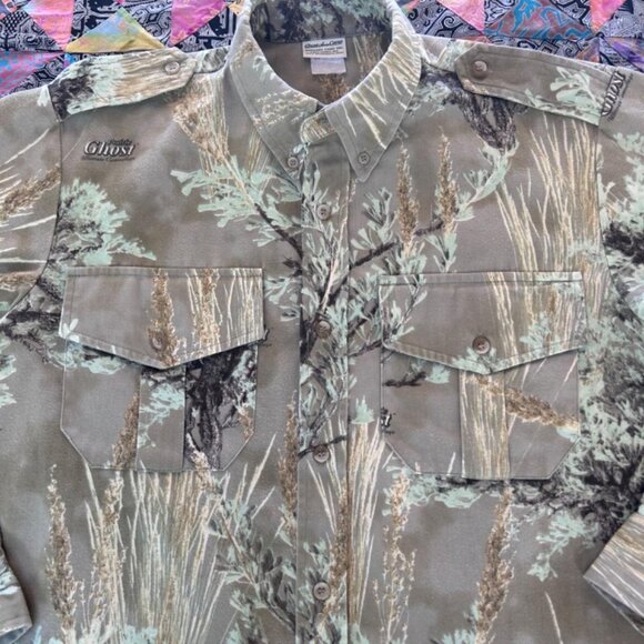 vintage MONTANA CAMO Prairie Ghost Camouflage Shirt Mens SMALL - Picture 3 of 8